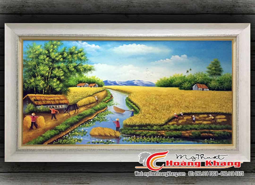 Tranh phong cảnh đồng quê 15 - tranh trang trí nội thất - tranh sơn dầu đẹp